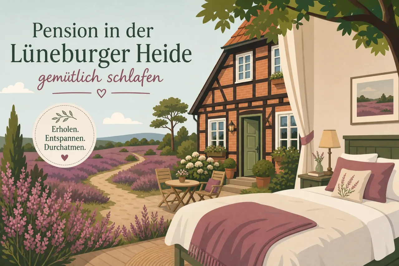 Pension in der Lüneburger Heide gemütlich schlafen