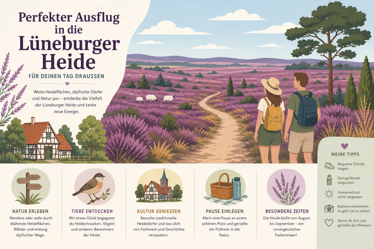 Perfekter Ausflug in die Lüneburger Heide für deinen Tag draußen