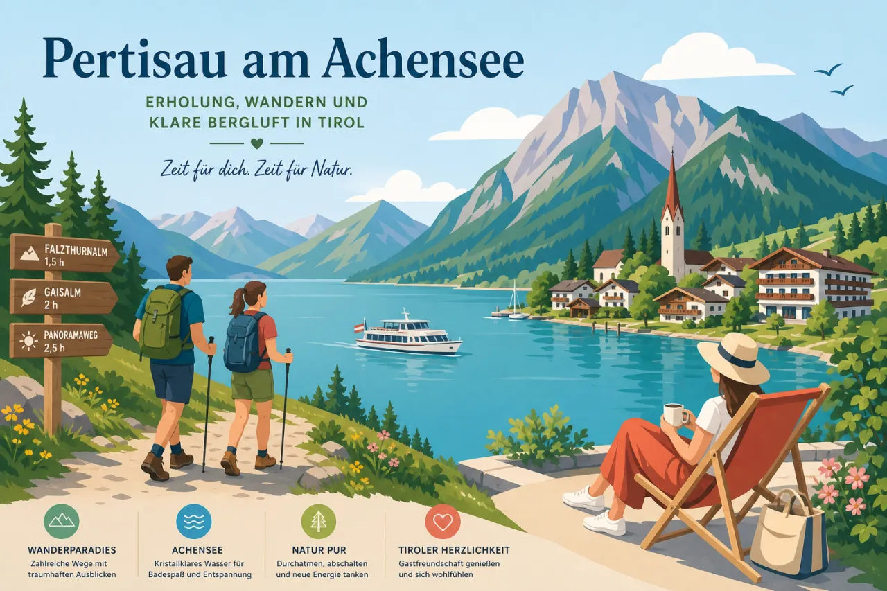 Pertisau am Achensee: Erholung, Wandern und klare Bergluft in Tirol