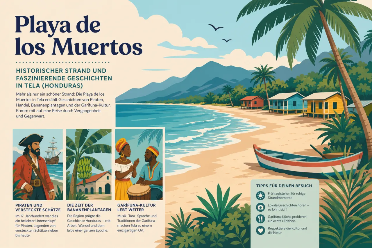 Playa de los Muertos in Tela: Strand, Legenden und Natur an der Karibikküste