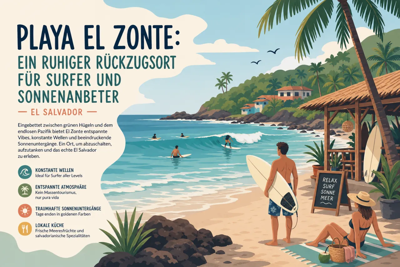 Playa El Zonte: Ruhiger Rückzugsort für Surfer und Sonnenanbeter