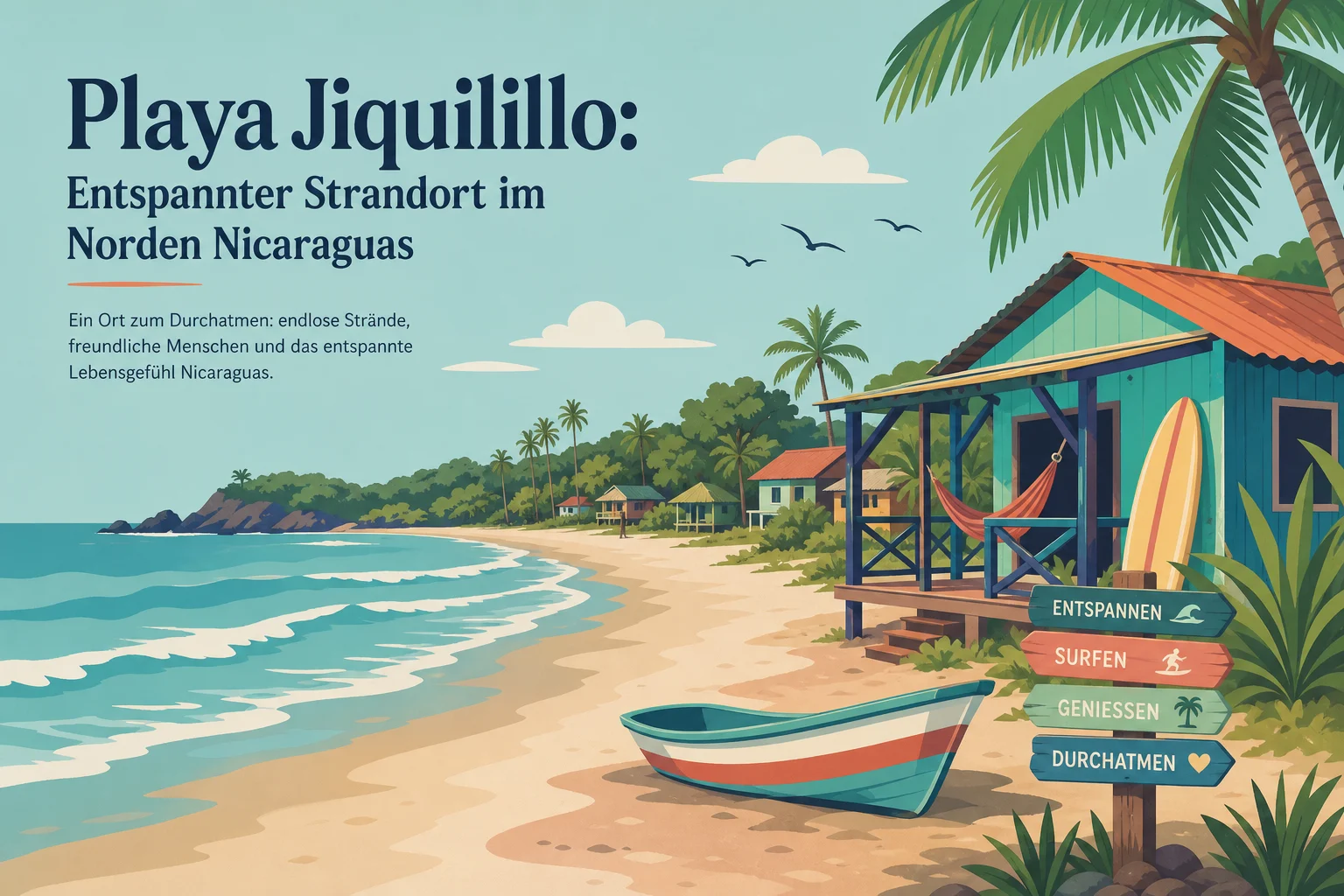 Playa Jiquilillo: Entspannter Strandort im Norden Nicaraguas