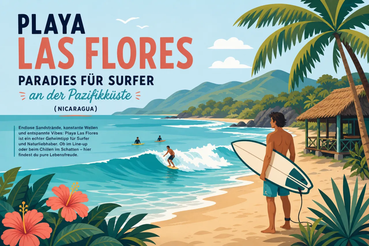 Playa Las Flores: Surfen an der Pazifikküste von El Salvador