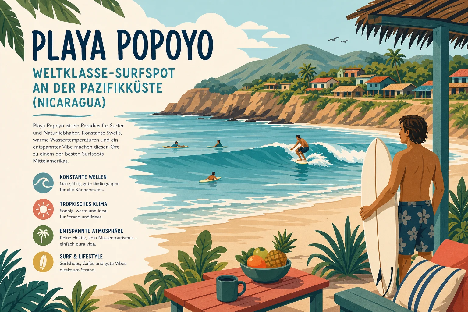 Playa Popoyo: Weltklasse-Surfspot an der Pazifikküste