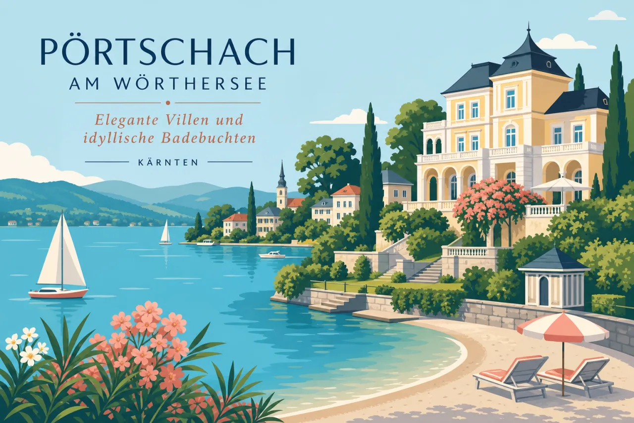 Pörtschach am Wörthersee: Elegante Villen und idyllische Badebuchten