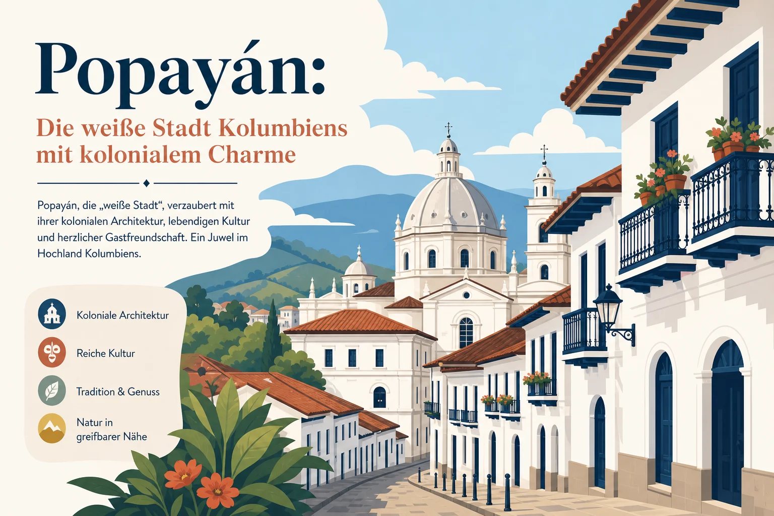 Popayán: Die weiße Stadt Kolumbiens mit kolonialem Charme