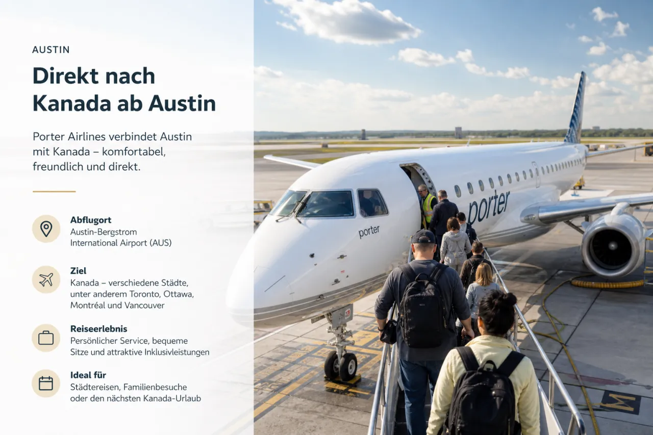 Porter fliegt nonstop von Austin nach Toronto