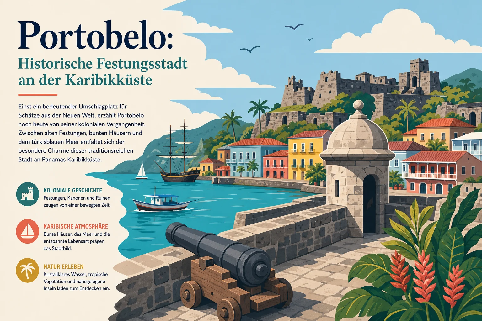 Portobelo: Historische Festungsstadt an der Karibikküste