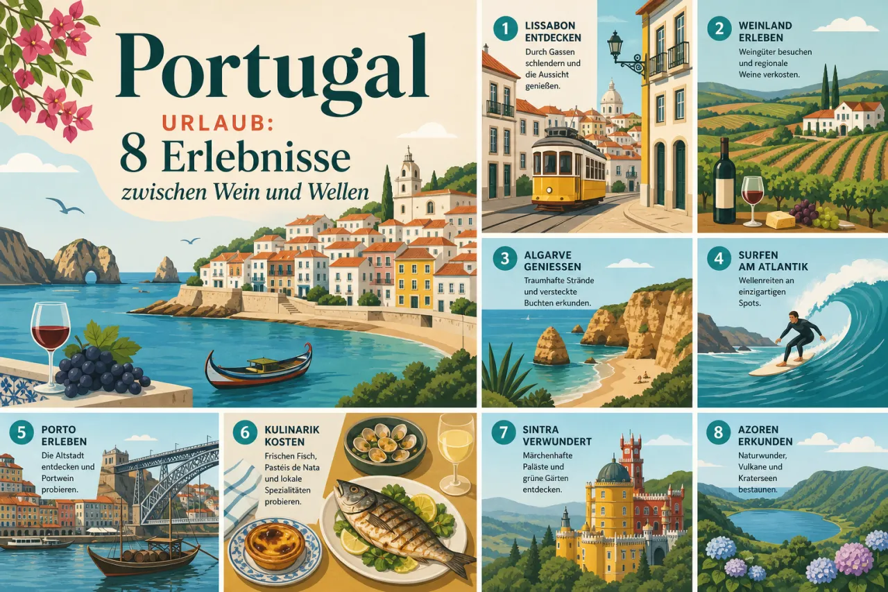 Portugal Urlaub: 8 Erlebnisse zwischen Wein und Wellen