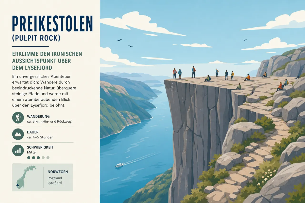 Preikestolen (Pulpit Rock): Erklimme den ikonischen Aussichtspunkt über dem Lysefjord