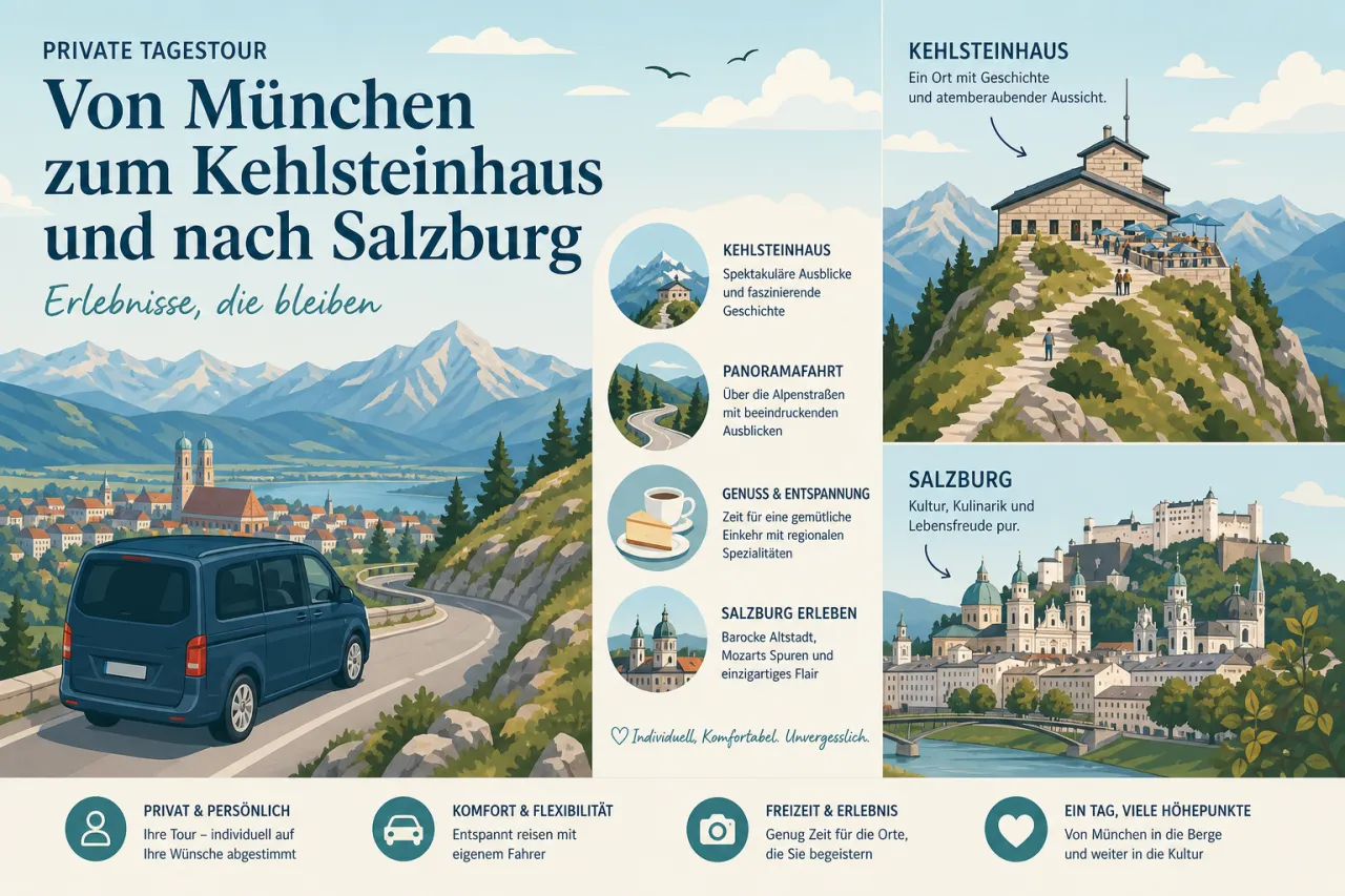 Private Tagestour von München zum Kehlsteinhaus und nach Salzburg