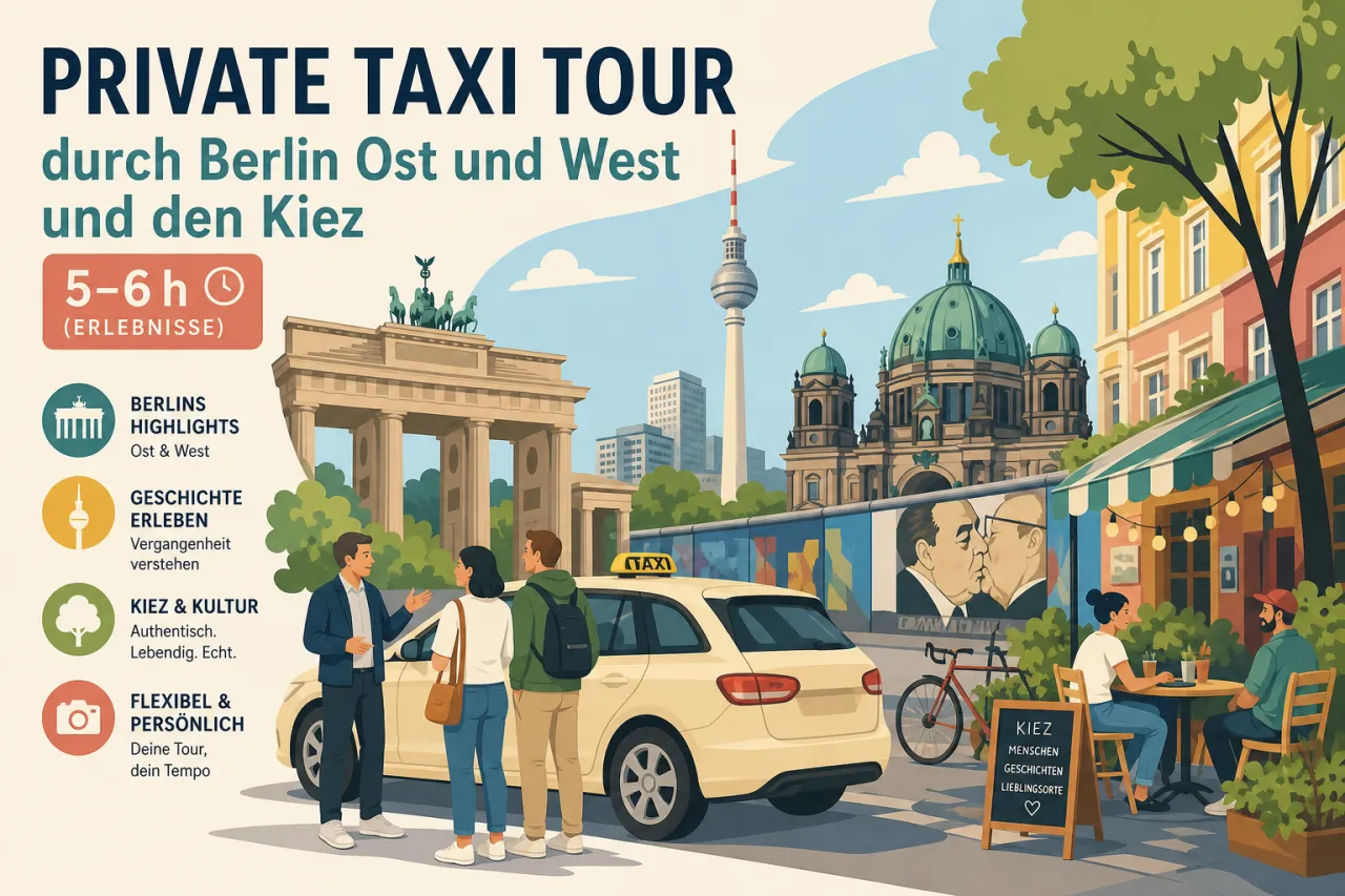 Private Taxi Tour durch Berlin Ost und West und den Kiez 5-6h