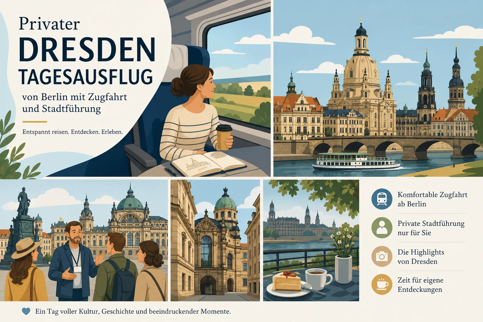 Privater Dresden Tagesausflug von Berlin mit Zugfahrt und Stadtführung