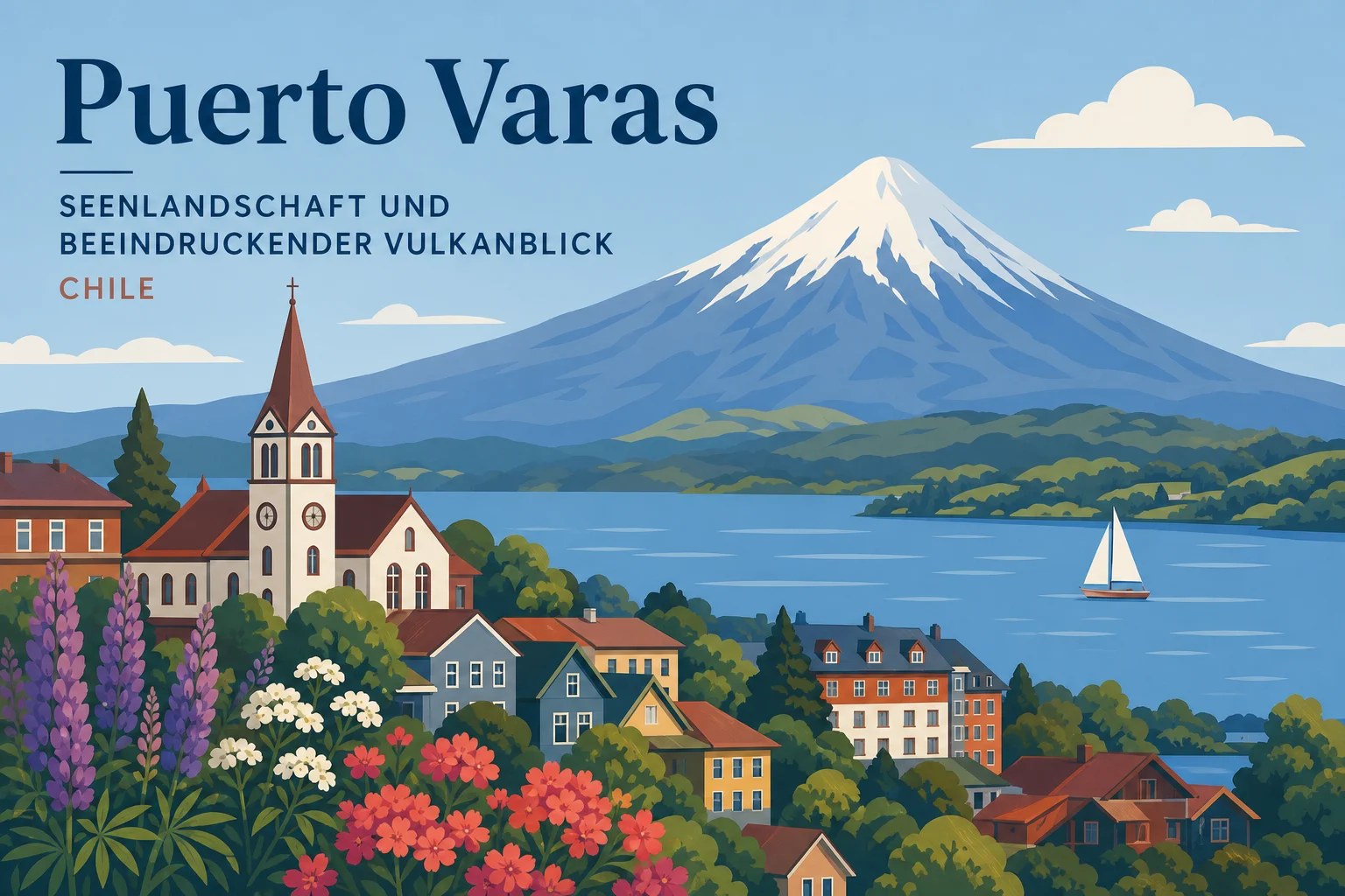 Puerto Varas: Seenlandschaft und Vulkanblick am Lago Llanquihue