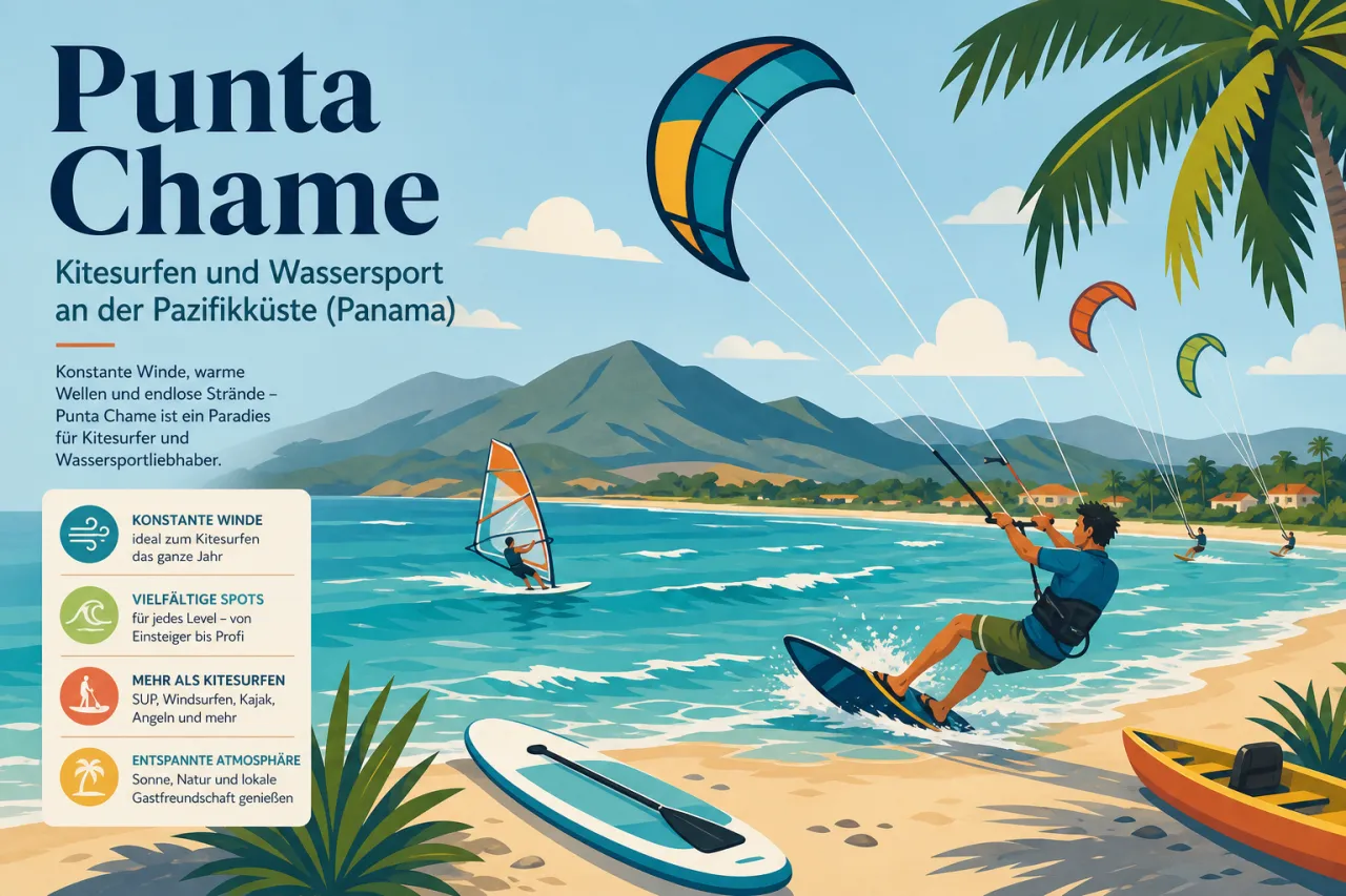 Punta Chame: Kitesurfen und Wassersport an der Pazifikküste