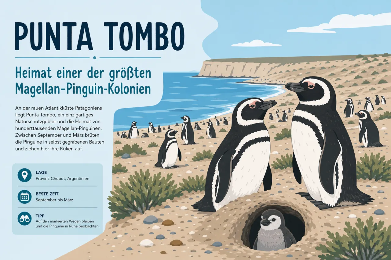Punta Tombo: Heimat einer der größten Magellan-Pinguin-Kolonien