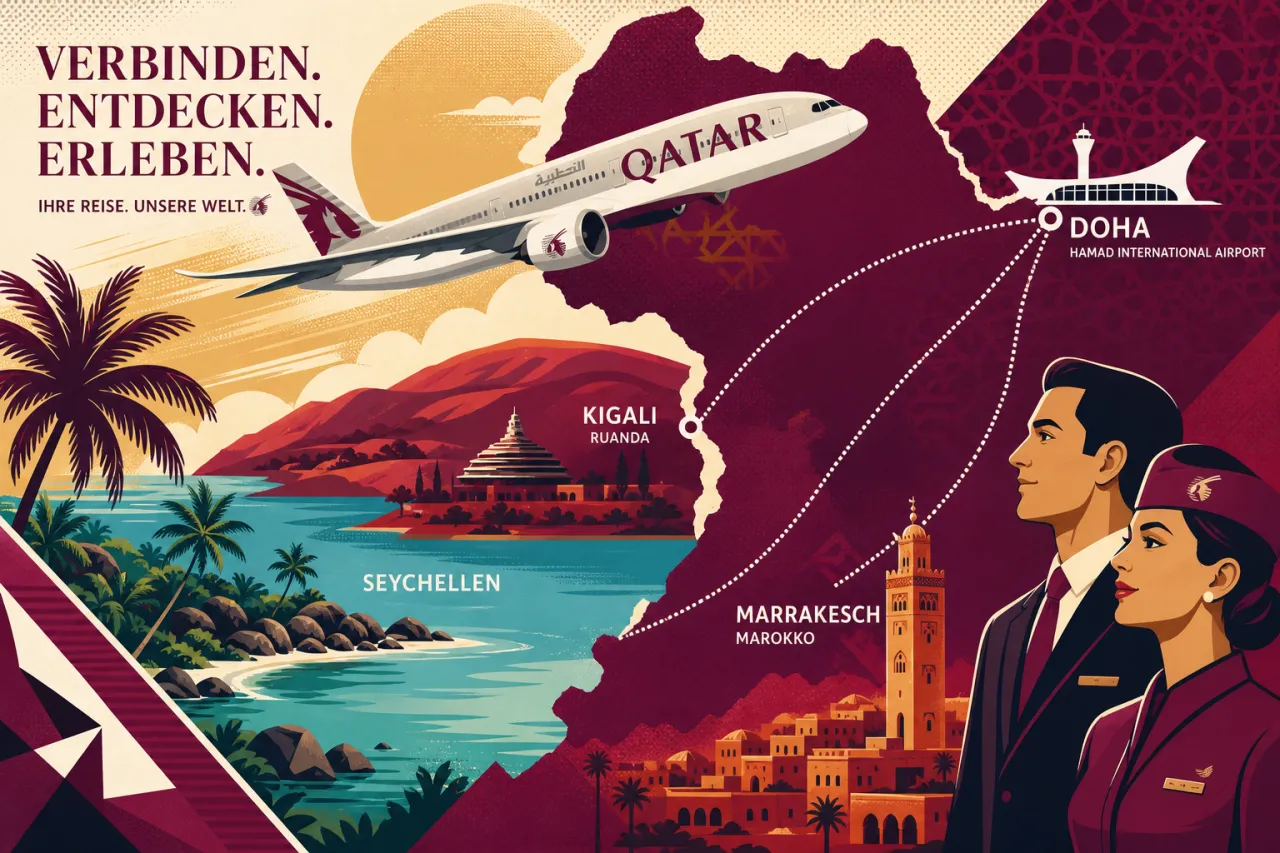 Qatar Airways fliegt ab Juni 2026 wieder häufiger nach Afrika