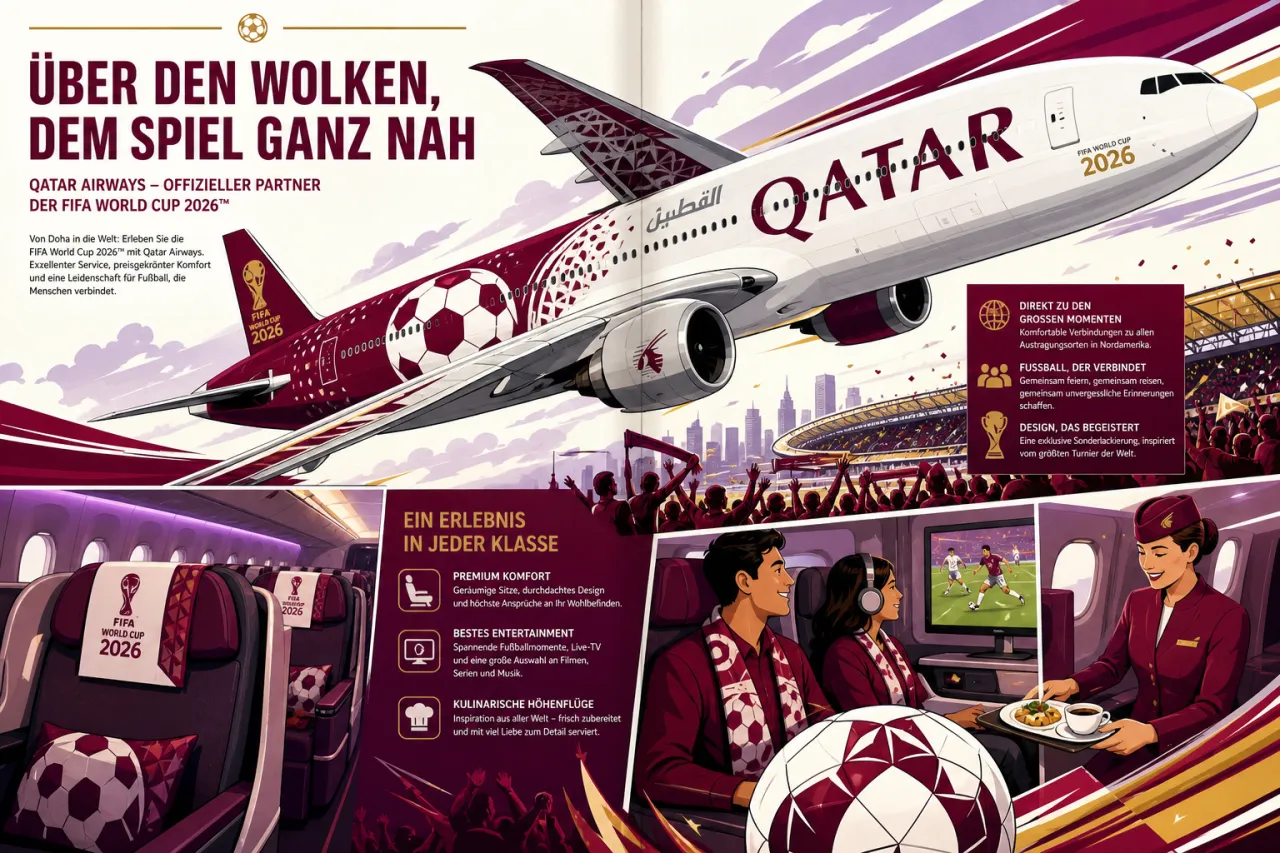 Qatar Airways zeigt FIFA-Livery für den Boeing 777