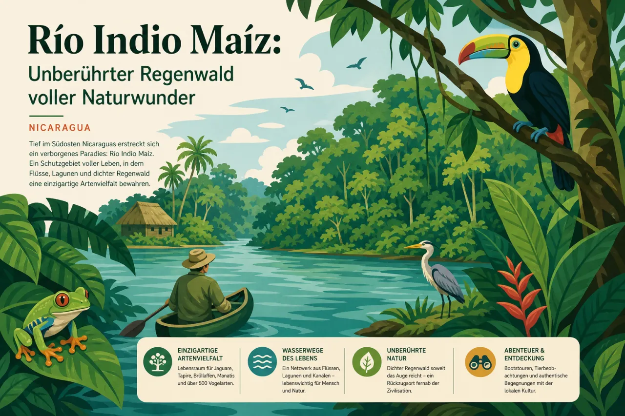 Río Indio Maíz: Unberührter Regenwald voller Naturwunder