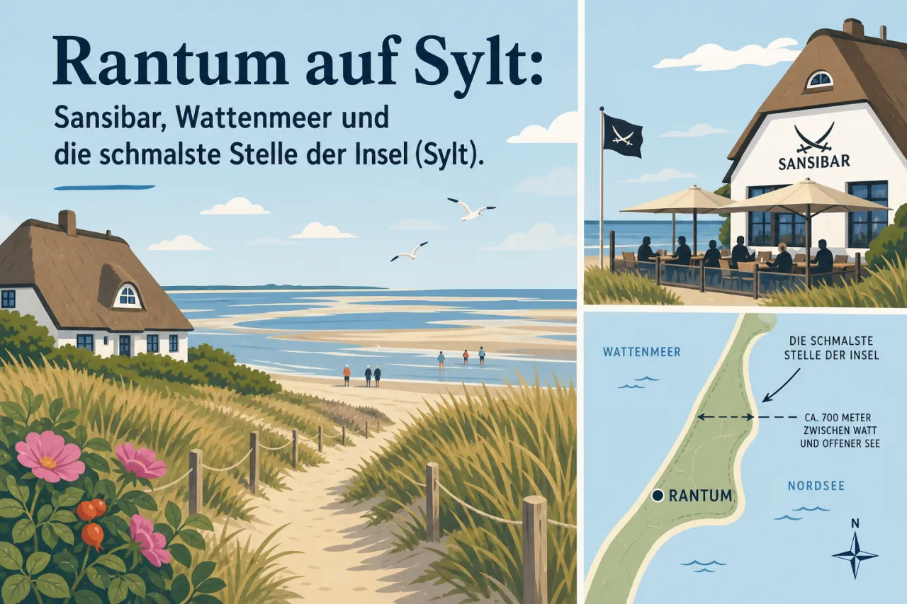 Rantum auf Sylt: Sansibar, Wattenmeer und die schmalste Stelle der Insel