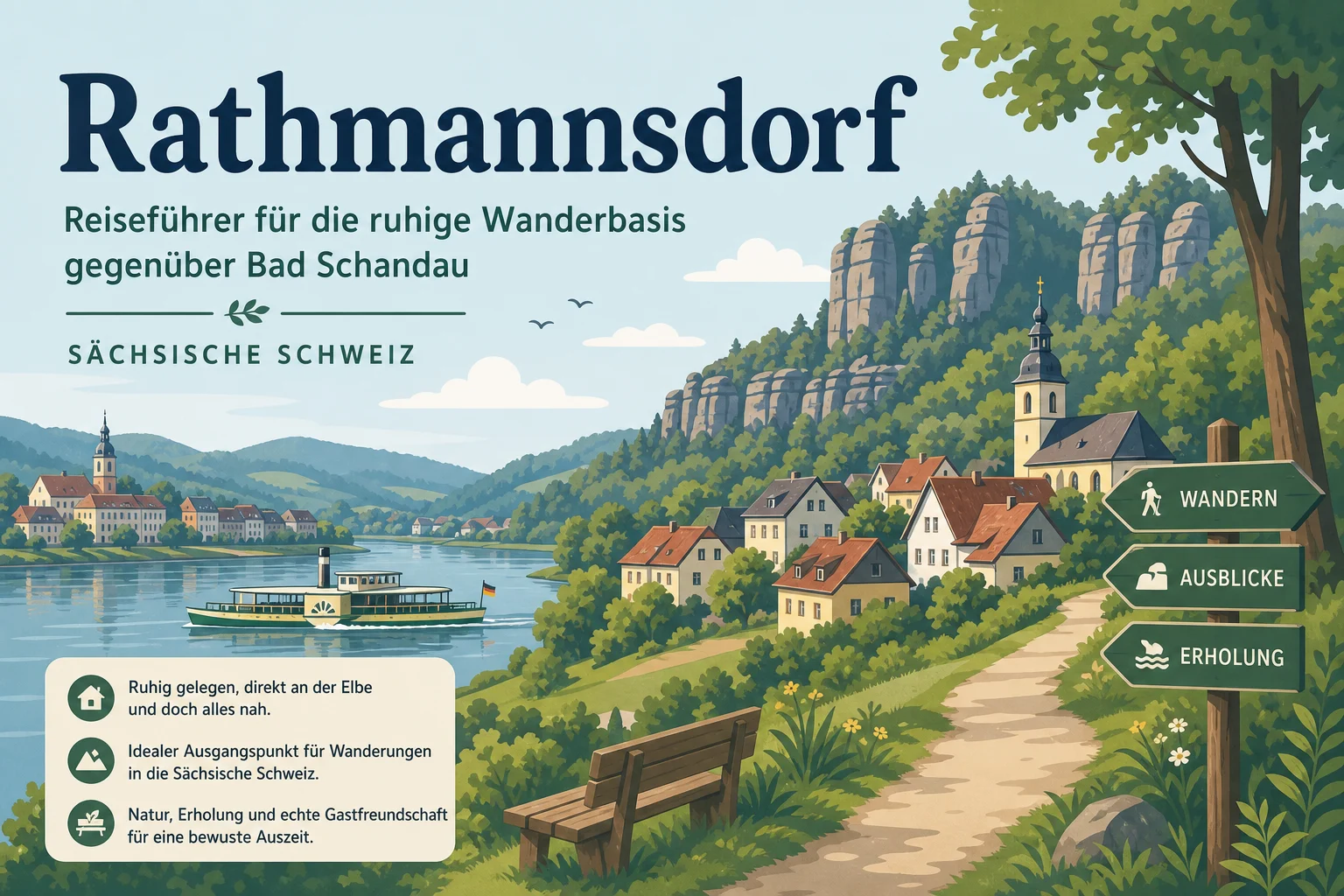 Rathmannsdorf: Reiseführer für die ruhige Wanderbasis gegenüber Bad Schandau