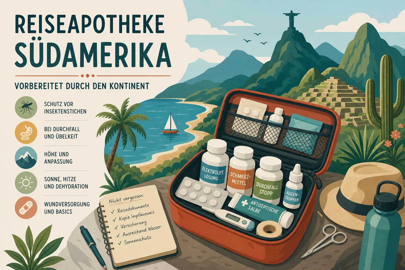 Reiseapotheke Südamerika – Vorbereitet durch den Kontinent