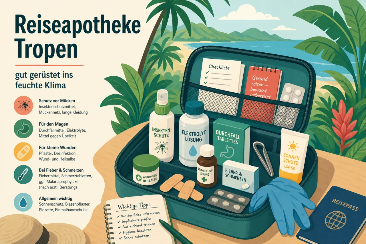 Reiseapotheke Tropen – gut gerüstet ins feuchte Klima