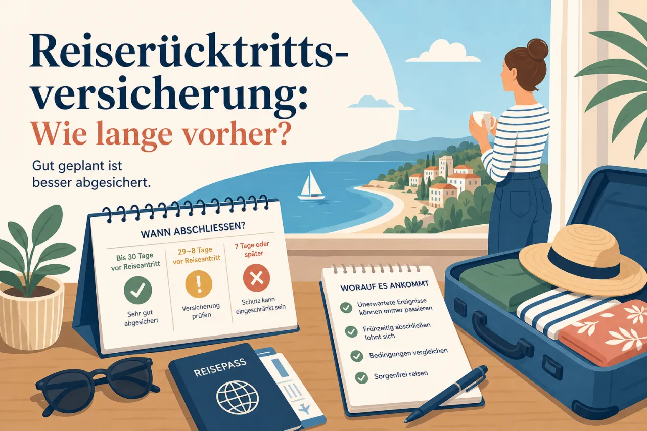 Reiserücktrittsversicherung: Wie lange vorher?