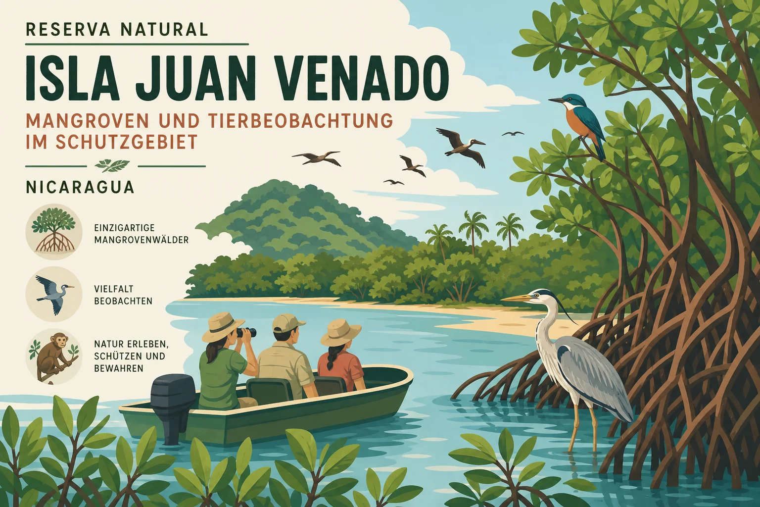 Reserva Natural Isla Juan Venado: Mangroven und Tierbeobachtung im Schutzgebiet