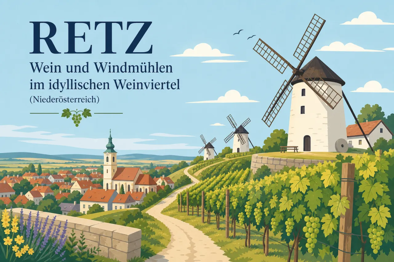 Retz: Wein und Windmühlen im Weinviertel