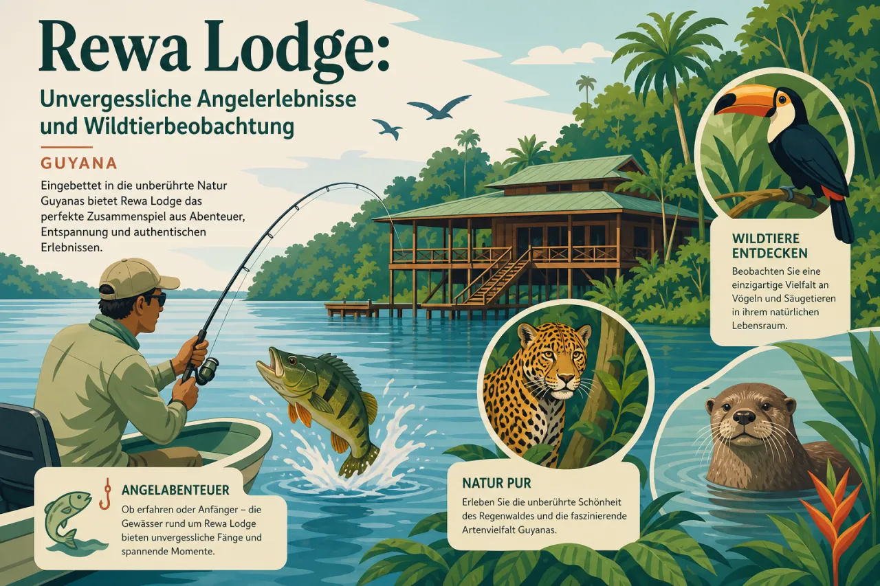 Rewa Lodge: Angeln und Wildtierbeobachtung in Guyana