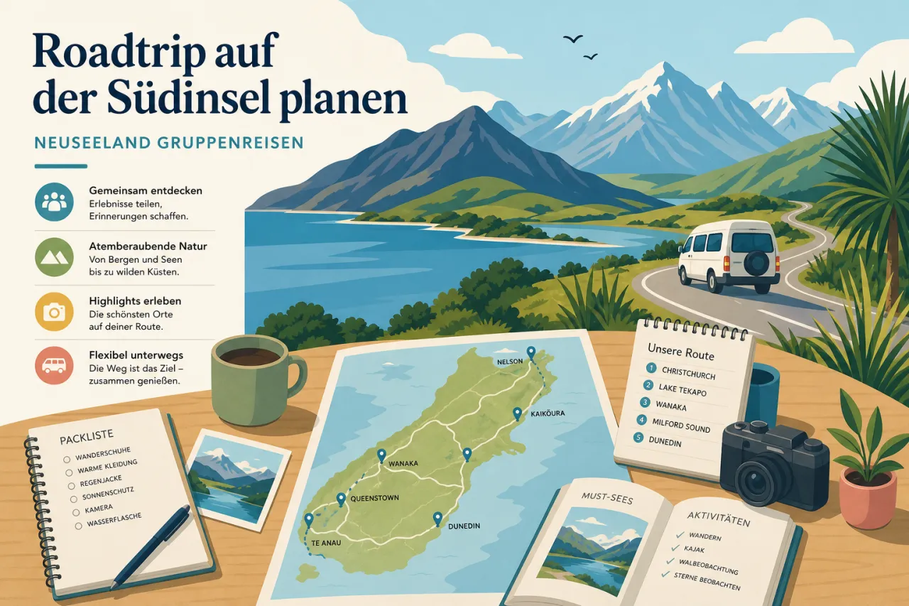 Roadtrip auf der Südinsel planen