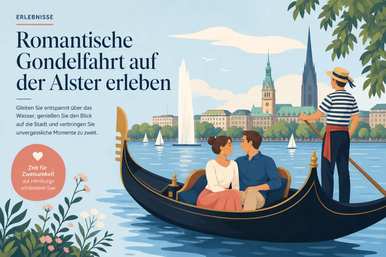 Romantische Gondelfahrt auf der Alster erleben