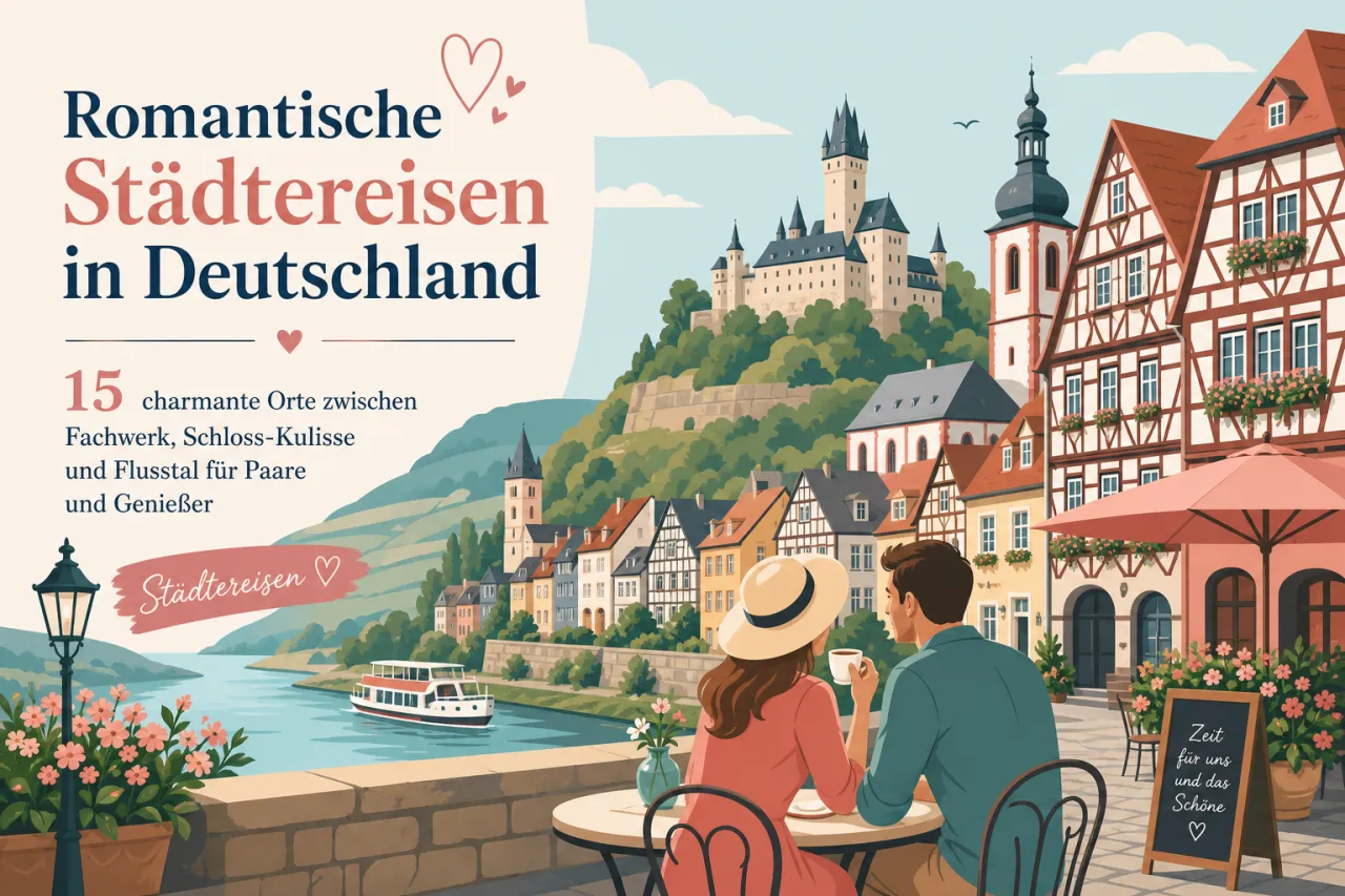 Romantische Städtereisen in Deutschland: 15 charmante Orte zwischen Fachwerk, Schloss-Kulisse und Flusstal für Paare und Genießer