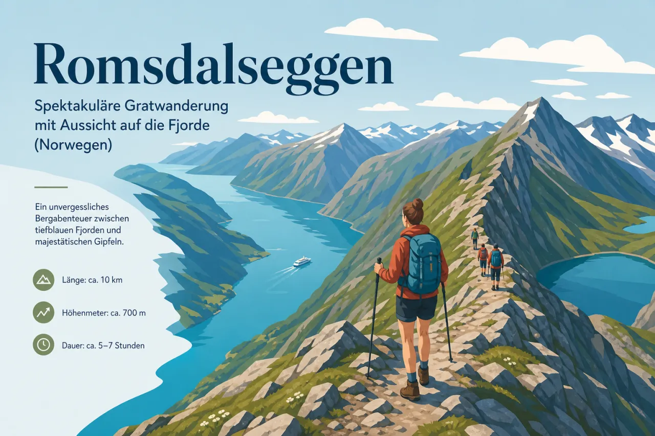 Romsdalseggen: Gratwanderung mit Fjordblick in Norwegen
