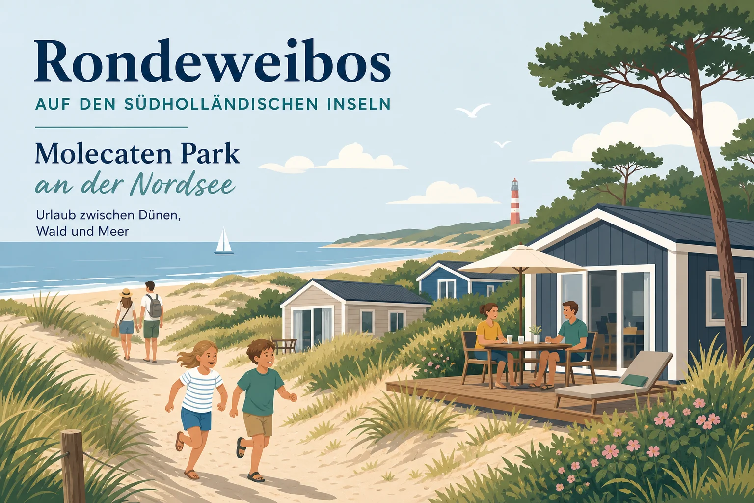 Rondeweibos auf den Südholländischen Inseln: Molecaten Park an der Nordsee