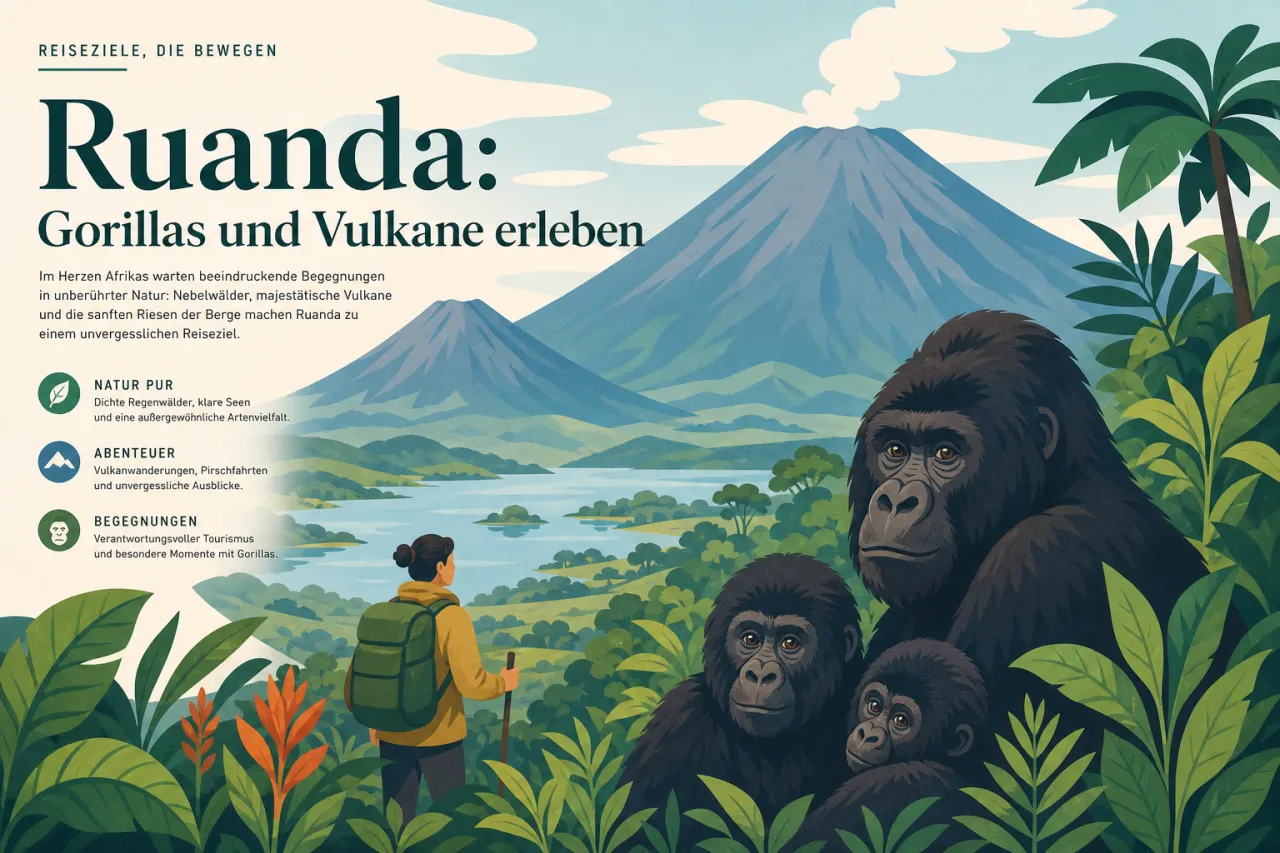 Ruanda: Gorillas und Vulkane erleben