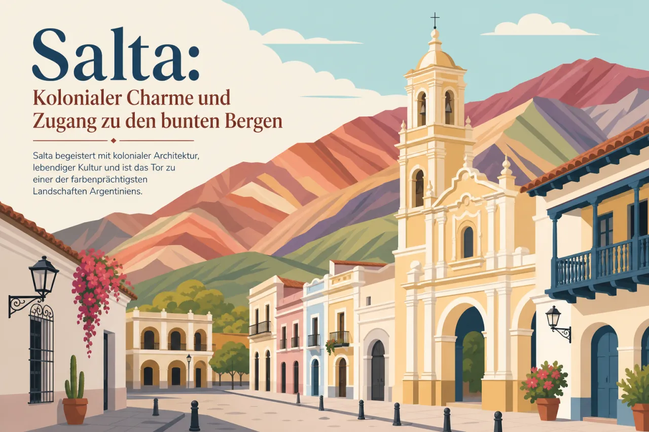 Salta: Kolonialer Charme und Zugang zu den bunten Bergen