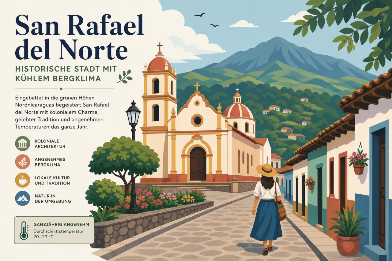 San Rafael del Norte: Historische Stadt mit kühlem Bergklima