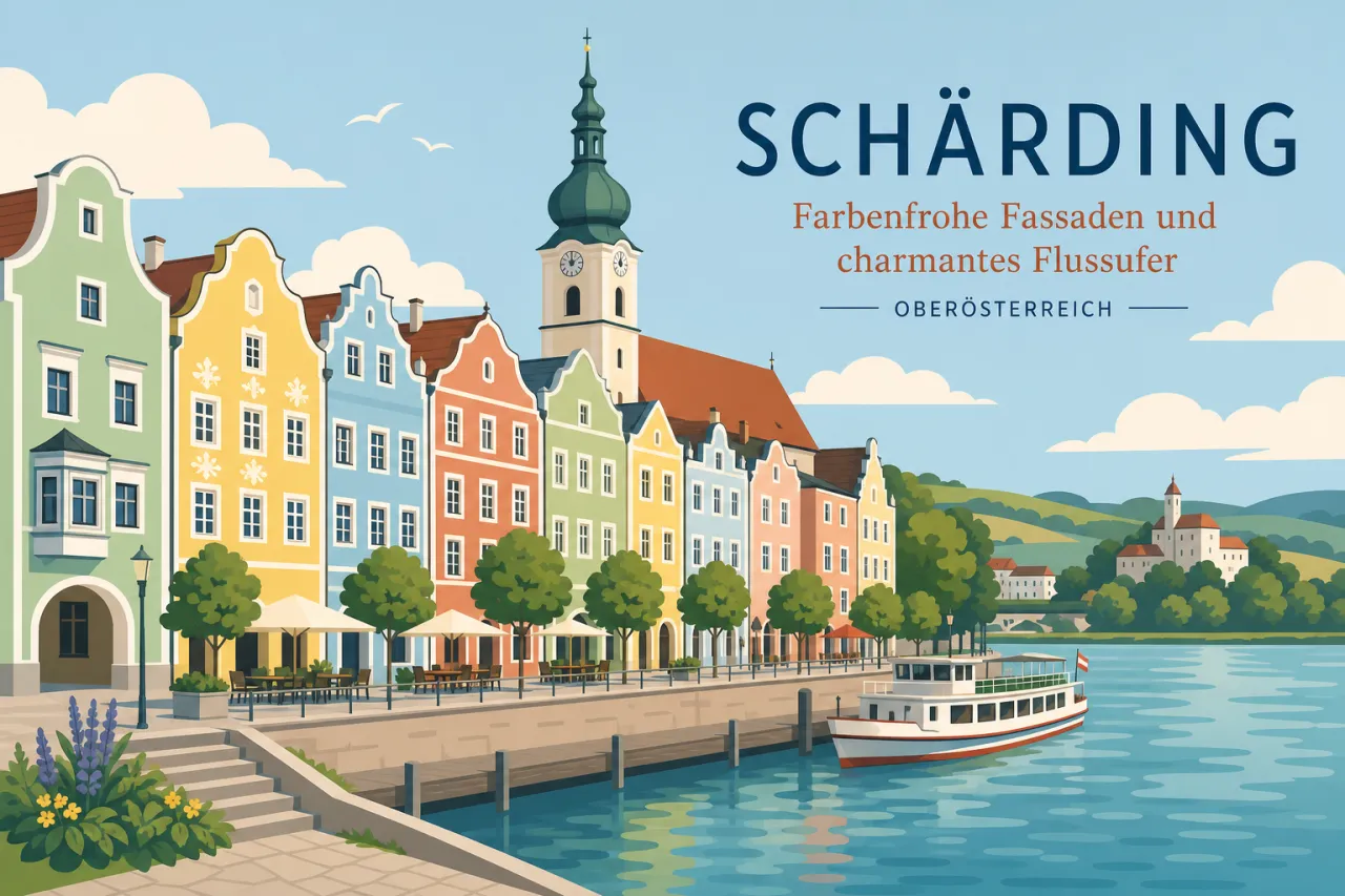 Schärding: Farbenfrohe Fassaden und charmantes Flussufer