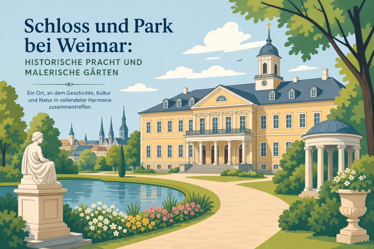 Schloss und Park bei Weimar: Historische Pracht und große Gartenkunst