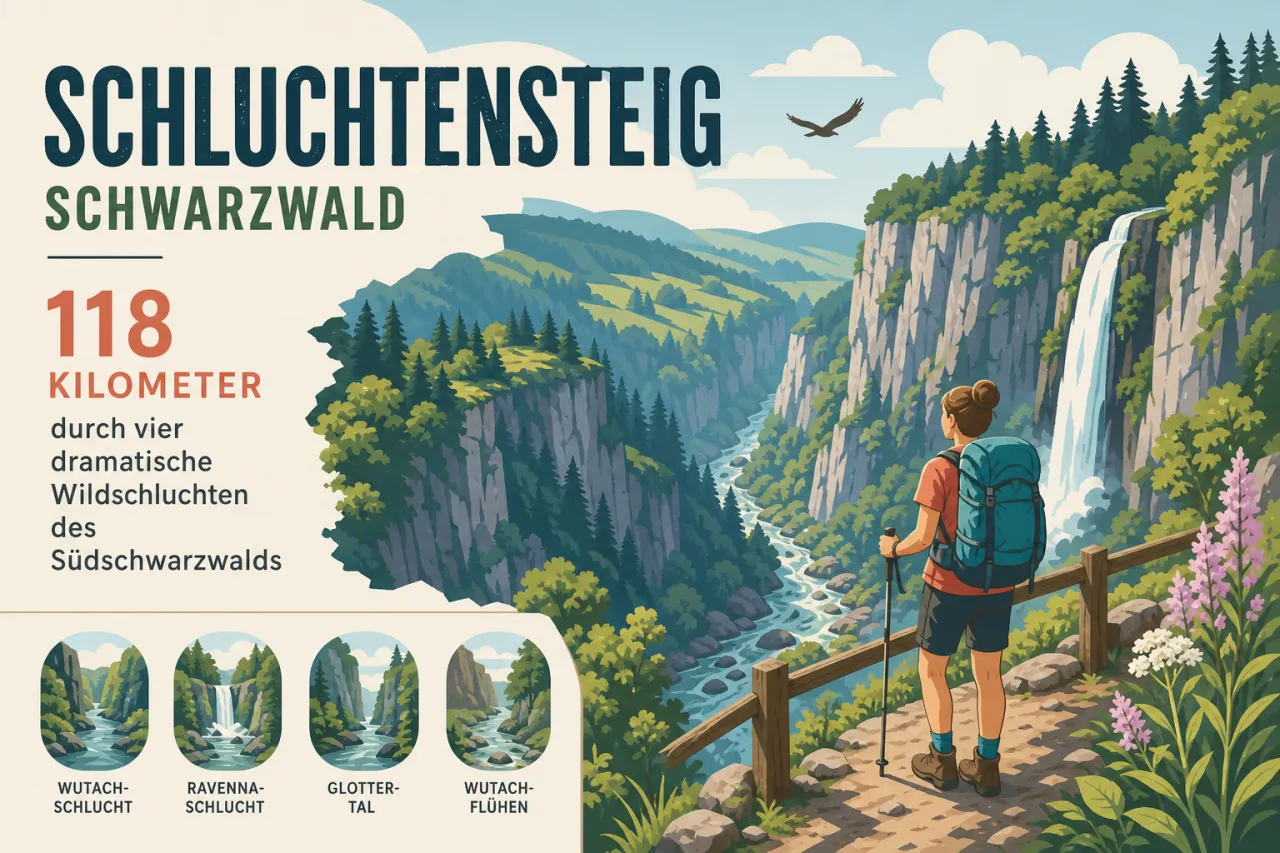 Schluchtensteig Schwarzwald: 118 Kilometer durch vier dramatische Wildschluchten des Südschwarzwalds