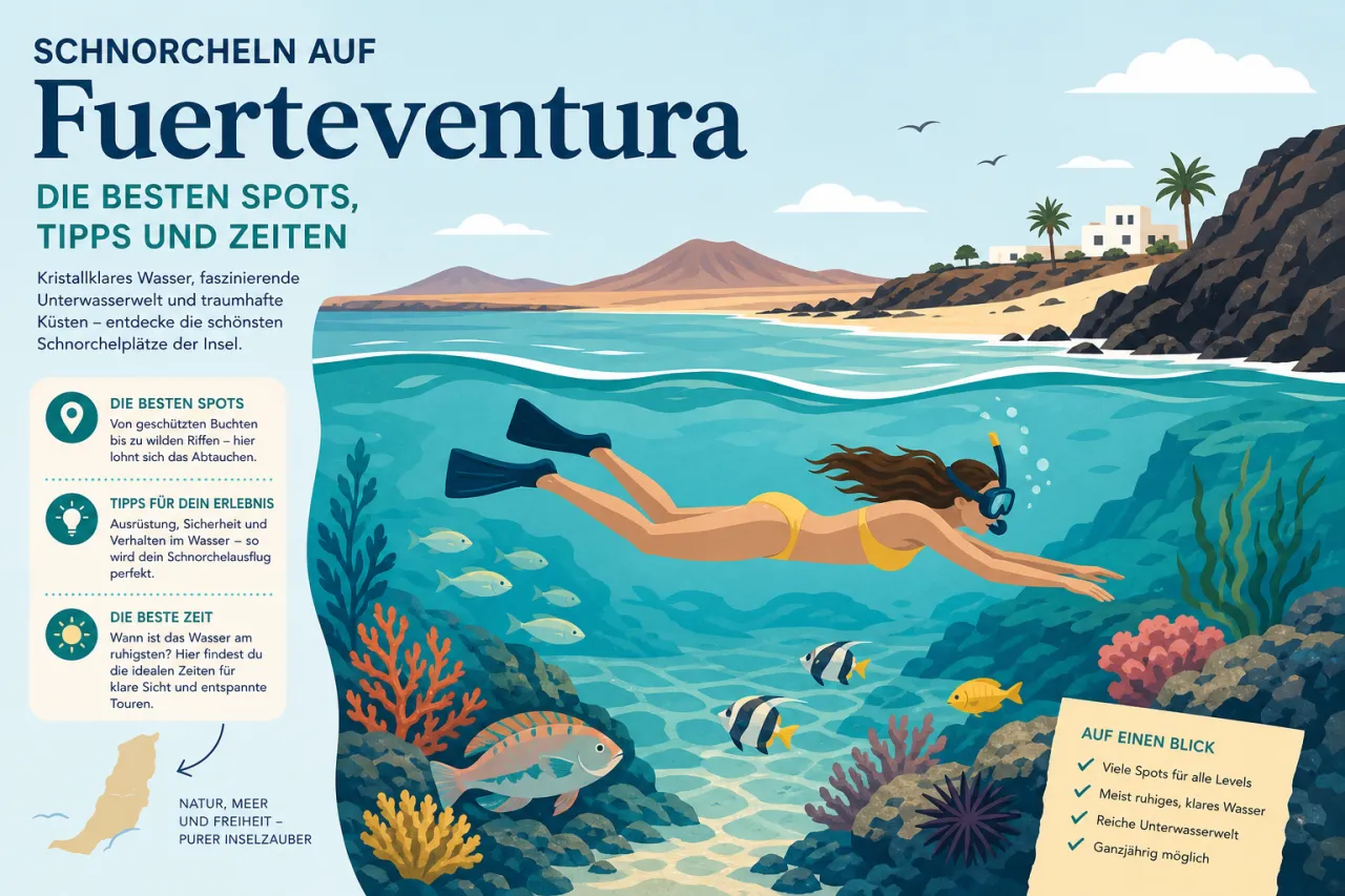 Schnorcheln auf Fuerteventura: Die besten Spots, Tipps und Zeiten