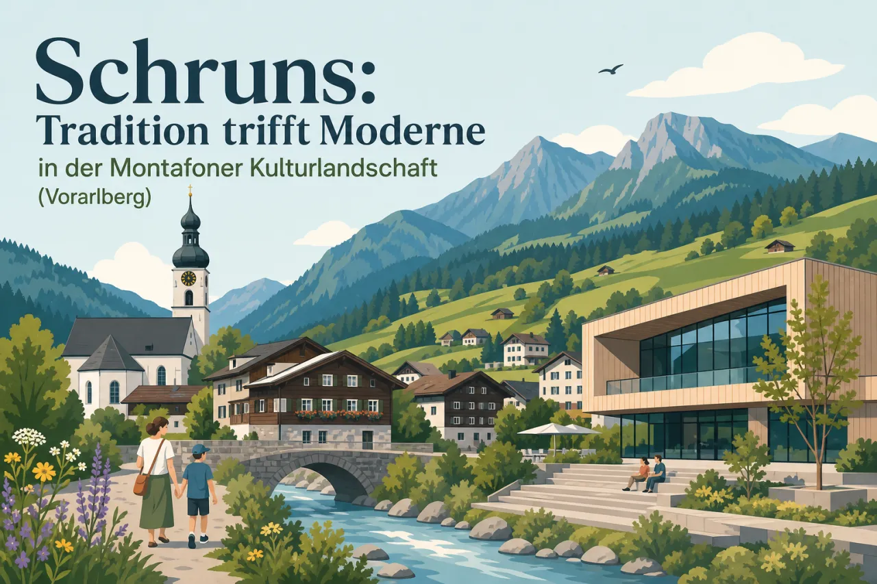 Schruns: Kulturdorf im Montafon mit kurzen Wegen und klaren Kontrasten