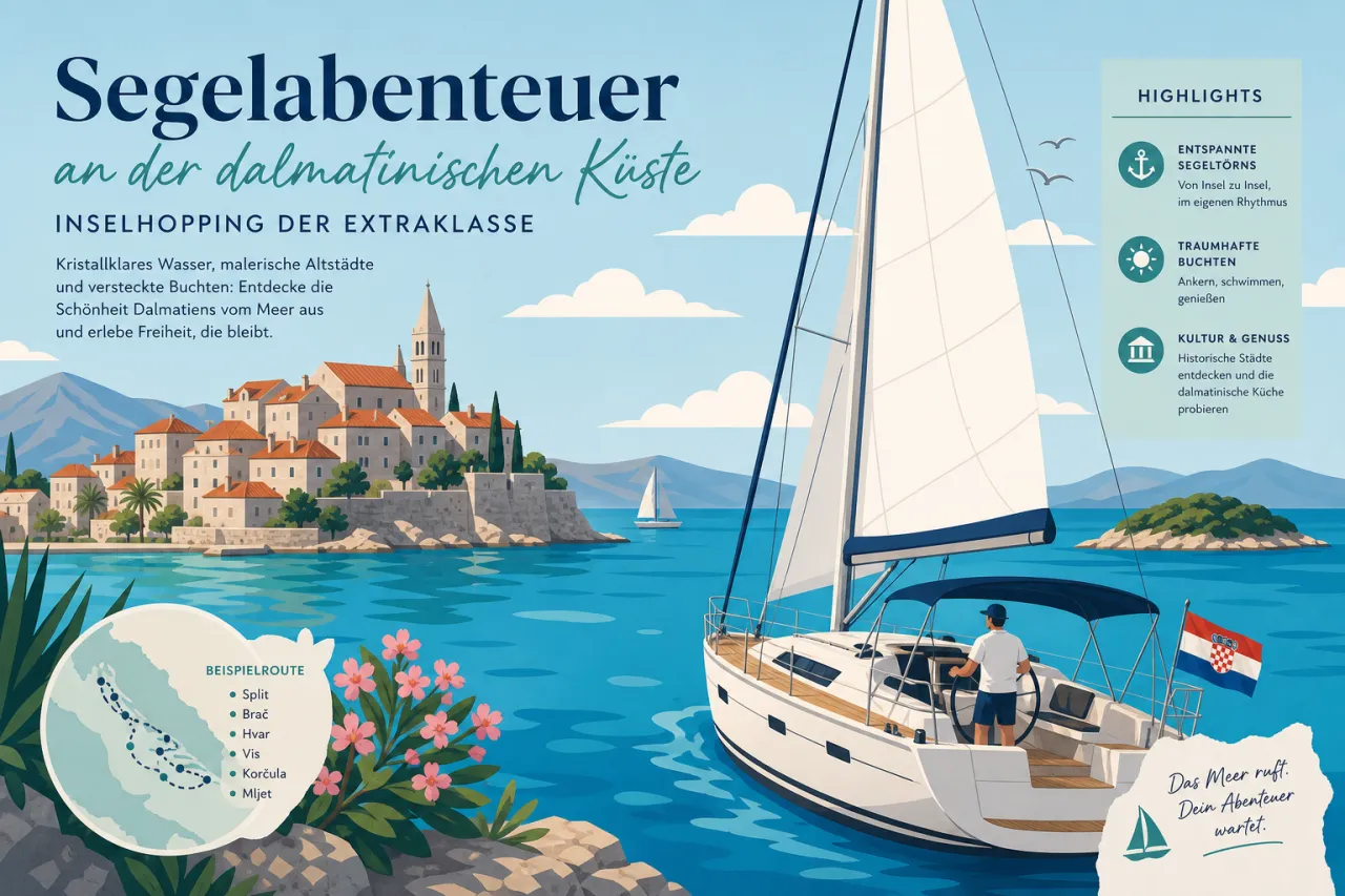 Segelabenteuer an der dalmatinischen Küste - Inselhopping der Extraklasse