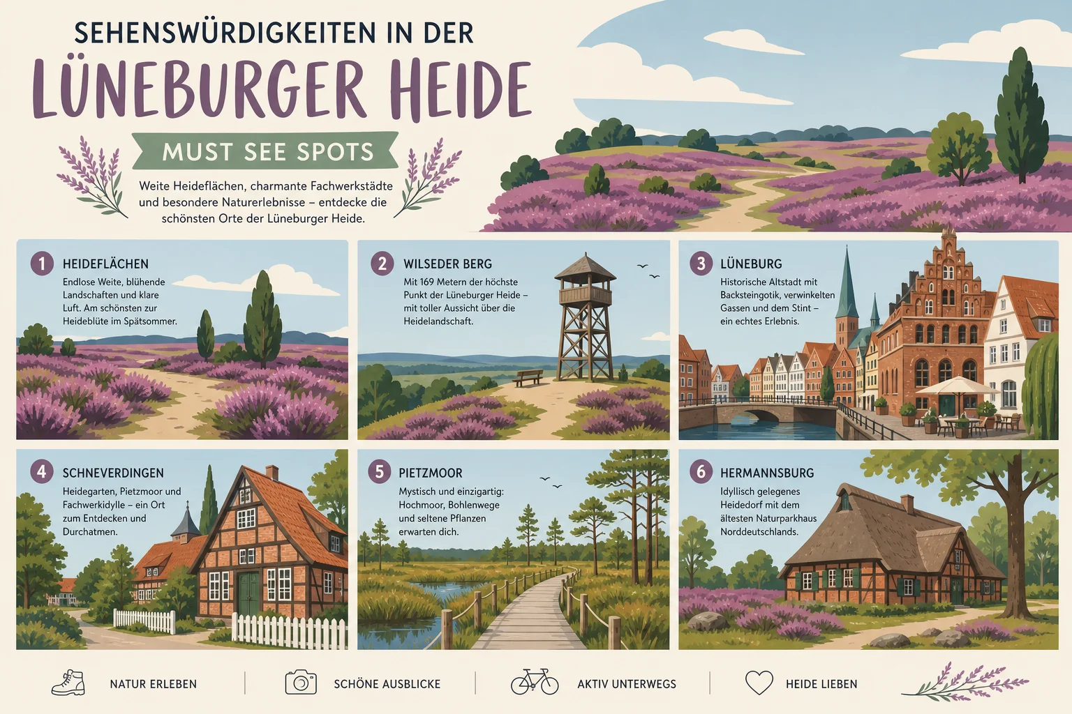 Sehenswürdigkeiten in der Lüneburger Heide: Must-see-Spots