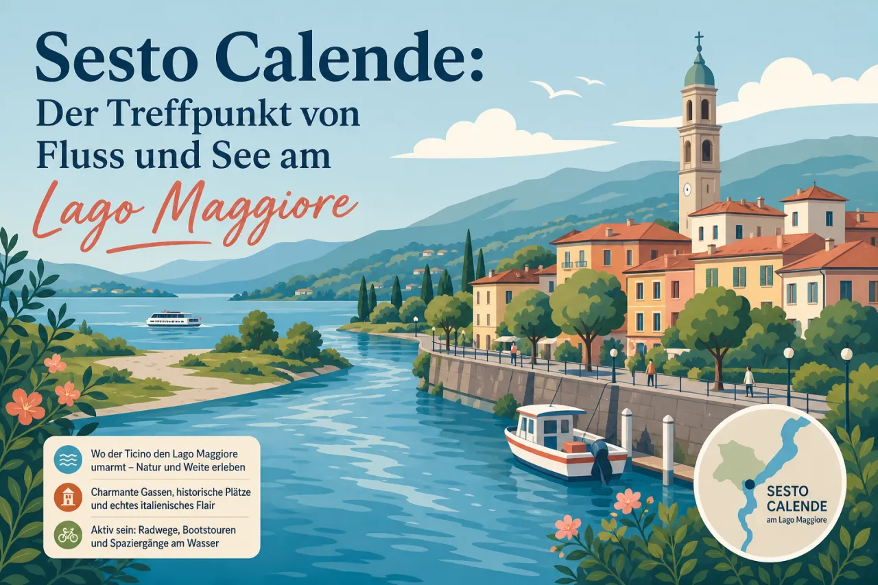 Sesto Calende: Der Treffpunkt von Fluss und See am Lago Maggiore