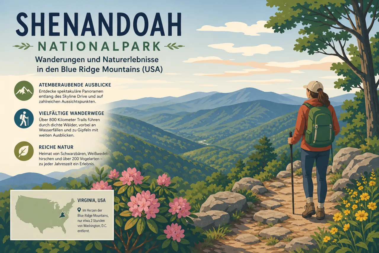 Shenandoah Nationalpark: Wanderungen und Naturerlebnisse in den Blue Ridge Mountains