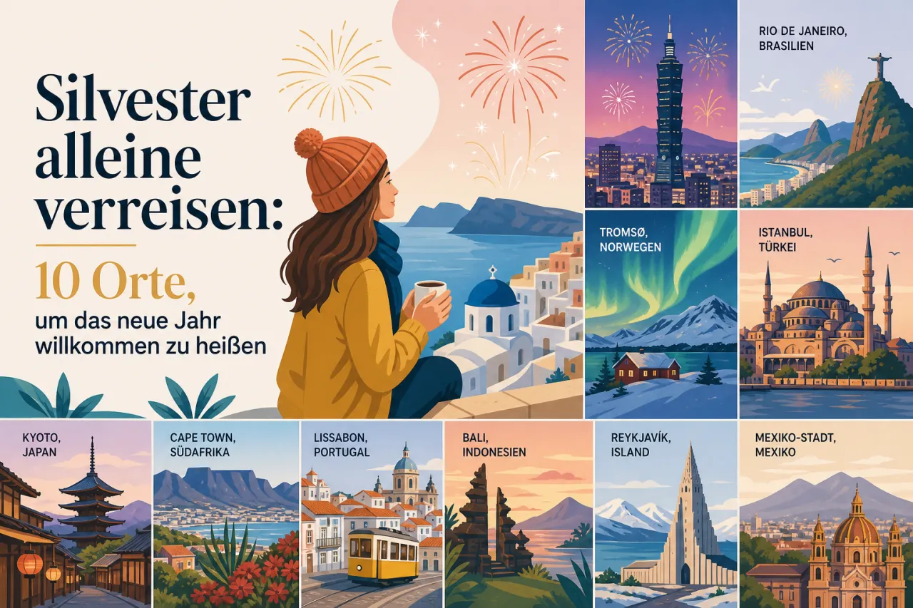 Silvester alleine verreisen: 10 Orte, um das neue Jahr willkommen zu heißen