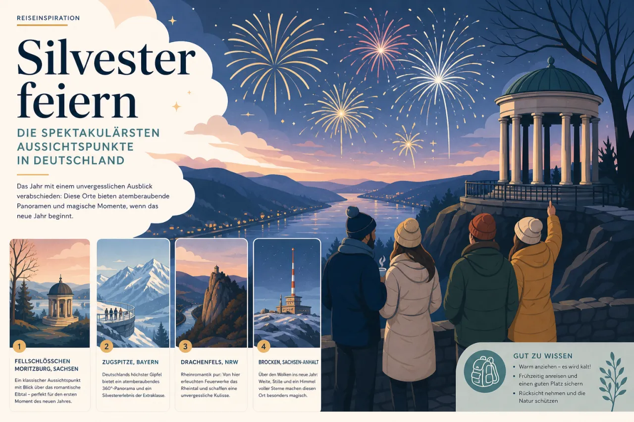 Silvester feiern Die spektakulärsten Aussichtspunkte in Deutschland
